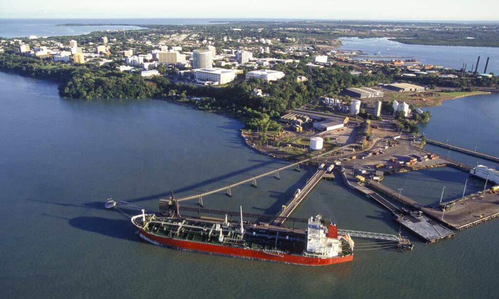 Aerial photograph of darwin port